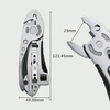 Compact Adjustable Wrench Multitool • Stainless Steel