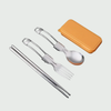 Portable Folding Stainless Steel Cutlery Set (3 Pieces)